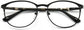 Sienna Round Black Eyeglasses from ANRRI, closed view
