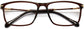 Sincere Square Brown Eyeglasses from ANRRI, closed view