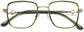 Sloan Square Green Eyeglasses from ANRRI, closed view