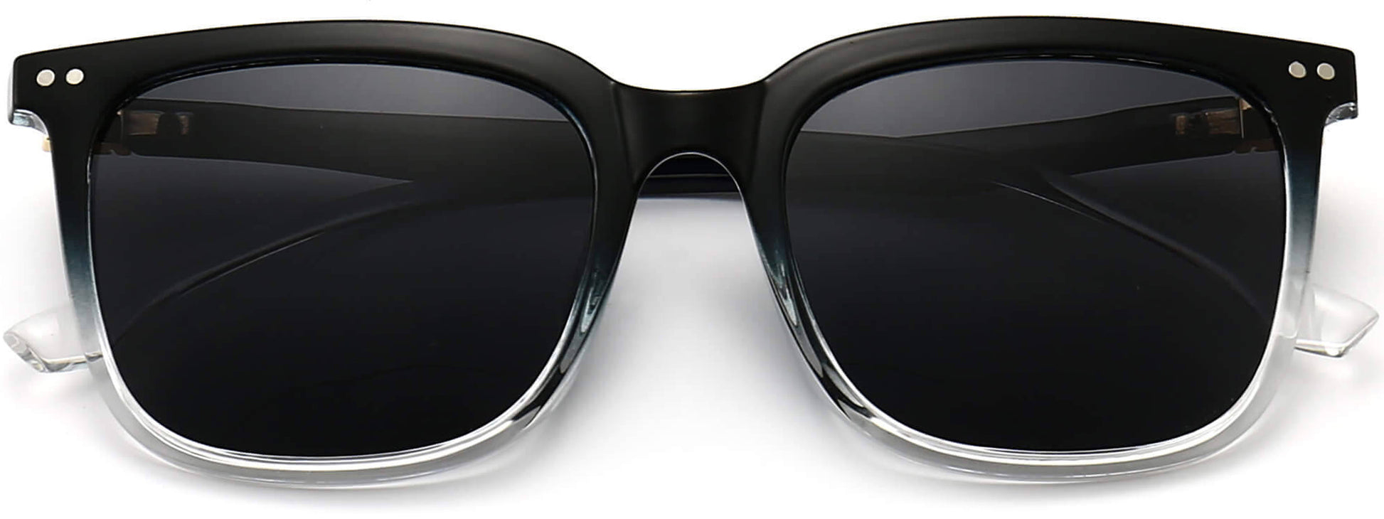 Sofia Black Plastic Sunglasses from ANRRI, closed view