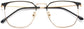 Song Square Black Eyeglasses from ANRRI, closed view