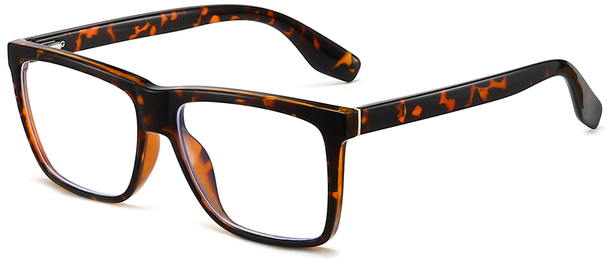 Stella Rectangle Tortoise Eyeglasses from ANRRI, angle view