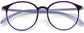 Stevie Round Purple Eyeglasses from ANRRI, closed view