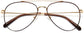 Sylas Aviator Brown Eyeglasses from ANRRI, closed view