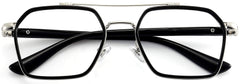 Thomas Geometric Black Eyeglasses from ANRRI, closed view