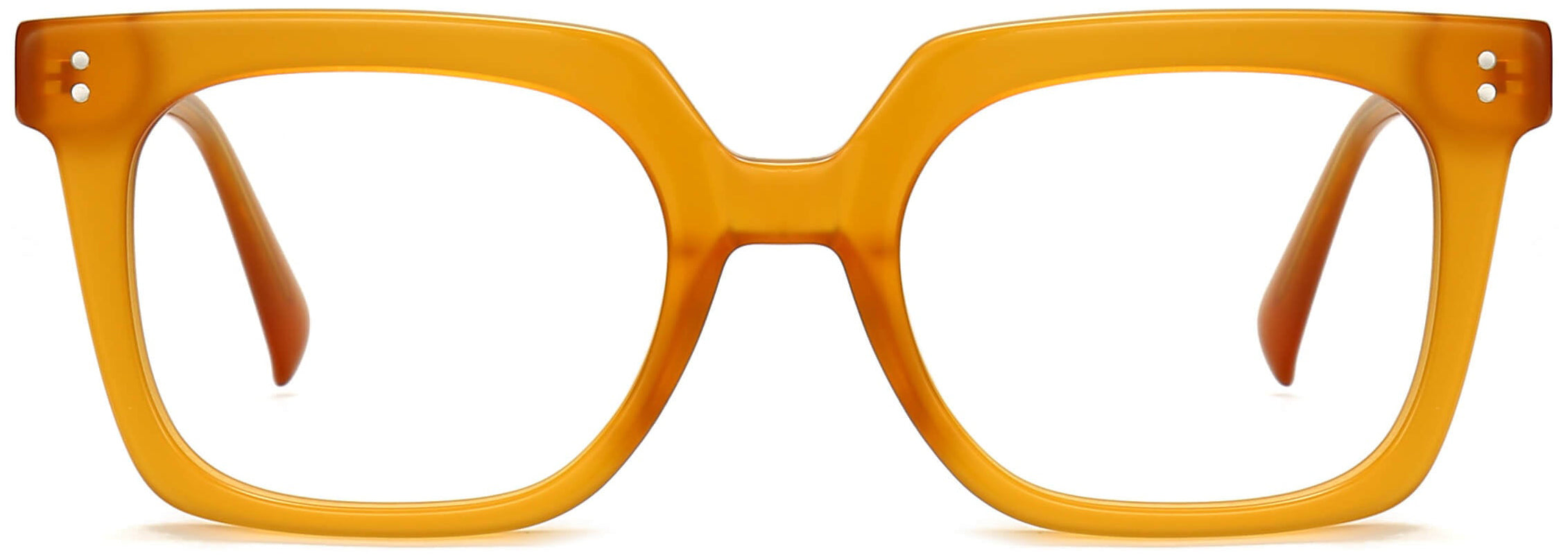 Titan Square Orange Eyeglasses from ANRRI, front view