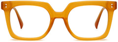 Titan Square Orange Eyeglasses from ANRRI, front view