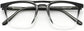 Tyson Square Black Eyeglasses from ANRRI, closed view