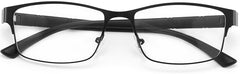 Wishlist Rectangle Black Eyeglasses from ANRRI, closed view