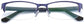 Zander Rectangle Blue Eyeglasses from ANRRI, closed view