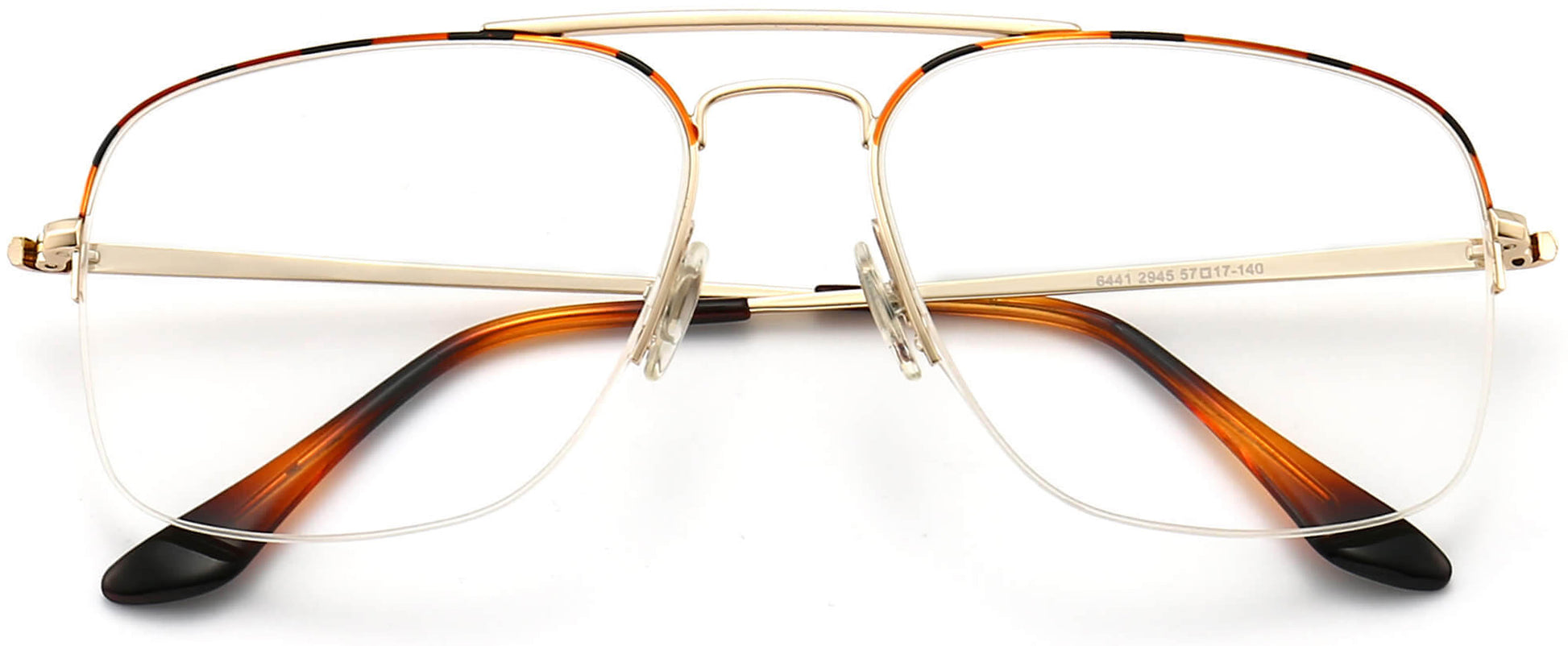 Zayden Square Tortoise Eyeglasses from ANRRI, closed view