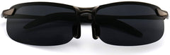 Zoey Black Stainless steel Sunglasses from ANRRI, closed view