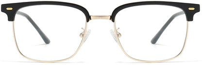 Aaron Browline Black Gold Eyeglasses from ANRRI