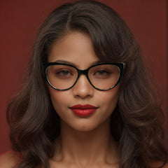 Aidan Cat Eye Black Eyeglasses from ANRRI