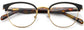 dakota semi-rimless tortoise Eyeglasses from ANRRI, closed view