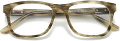 ojando square brown green Eyeglasses from ANRRI, closed view