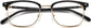Gizeh Black Semi-rimless  Eyeglasses from ANRRI, Closed View