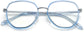 Blaine Clear Blue Metal Eyeglasses from ANRRI, Closed View