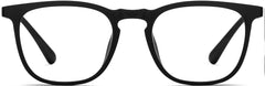 Aero Black Rectangle Eyeglasses from ANRRI, Front View