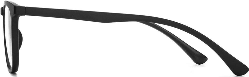 Aero Black Rectangle Eyeglasses from ANRRI, Side View