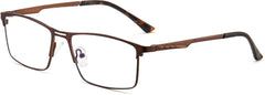 Mitt Brown Metal Eyeglasses from ANRRI, Angle View