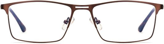 Mitt Brown Metal Eyeglasses from ANRRI, Front View