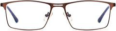 Mitt Brown Metal Eyeglasses from ANRRI, Front View