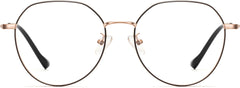 Sydney Gloden Metal Eyeglasses from ANRRI, Front View