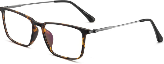 Squire Tortoise Metal Eyeglasses from ANRRI, Angle View