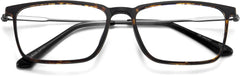 Squire Tortoise Metal Eyeglasses from ANRRI, Closed View