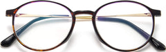 Adore Tortoise Metal Eyeglasses from ANRRI, Closed View