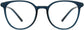 Abby Round Blue Eyeglasses from ANRRI, front view