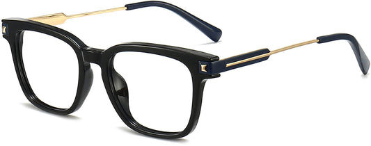Abdiel Square Black Eyeglasses from ANRRI, angle view