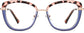 Abel Cateye Blue Tortoise Eyeglasses from ANRRI, front view