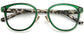Addilyn Round Green Eyeglasses from ANRRI, closed view