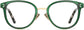 Addilyn Round Green Eyeglasses from ANRRI, front view