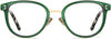 Addilyn Round Green Eyeglasses from ANRRI, front view