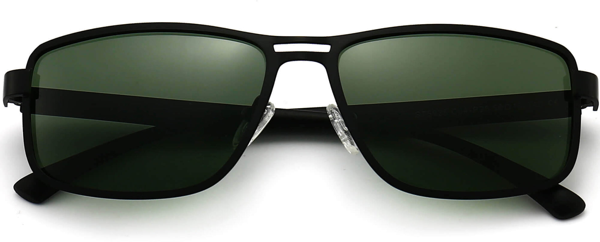 Adeline Black Stainless steel Sunglasses from ANRRI, closed view