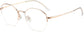 Adley Geometric Gold Eyeglasses from ANRRI, angle view
