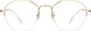 Adley Geometric Gold Eyeglasses from ANRRI, front view