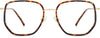 Adonis Geometric Tortoise Eyeglasses from ANRRI, front view
