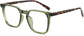 Adrianna Square Green Eyeglasses from ANRRI, angle view