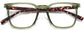 Adrianna Square Green Eyeglasses from ANRRI, closed view