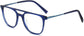 Ahmad Round Blue Eyeglasses from ANRRI, angle view
