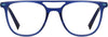 Ahmad Round Blue Eyeglasses from ANRRI, front view