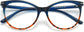 Ailani Cateye Blue Eyeglasses from ANRRI, closed view
