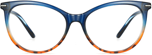 Ailani Cateye Blue Eyeglasses from ANRRI, front view