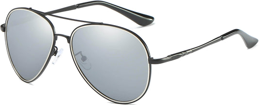 Airni Silver Mirror Stainless steel Sunglasses from ANRRI