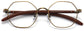 Alden Geometric Brown Eyeglasses from ANRRI, closed view
