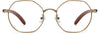 Alden Geometric Brown Eyeglasses from ANRRI, front view